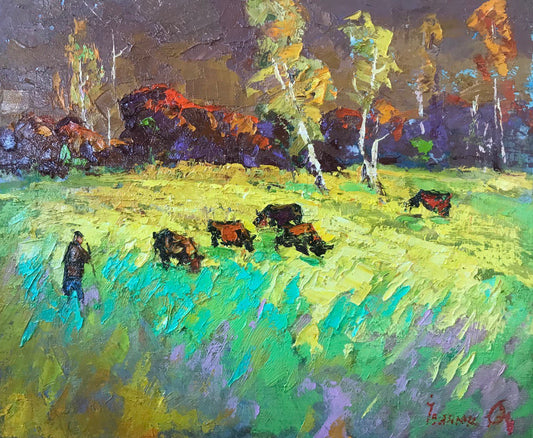 Oil painting Summer is over Ivanyuk Alex