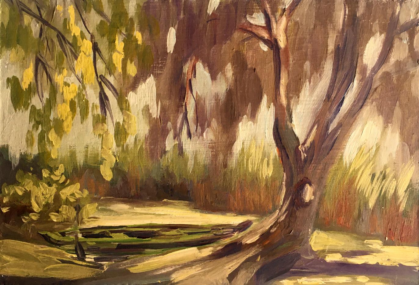 Oil painting Autumn forest Svetlana Gramm