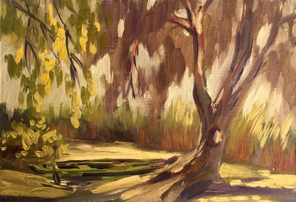 Oil painting Autumn forest Svetlana Gramm