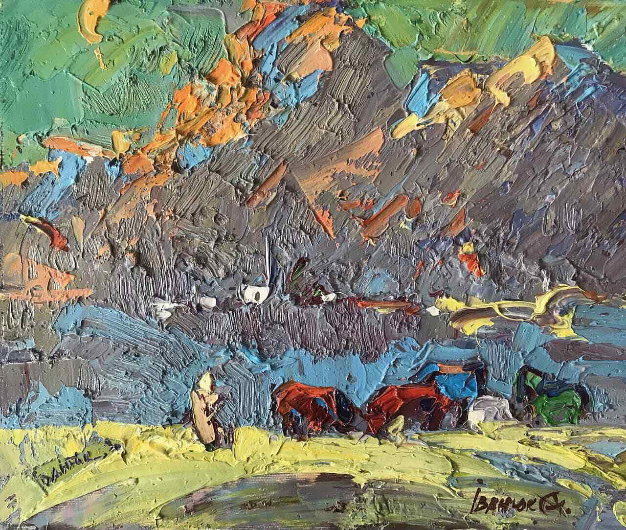 Oil painting Above the pond Ivanyuk Alex