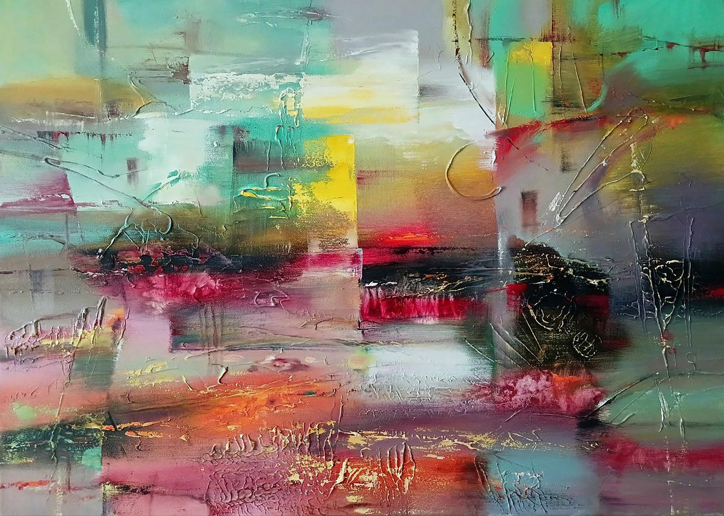 Abstract oil painting Evening Anatoly Tarabanov