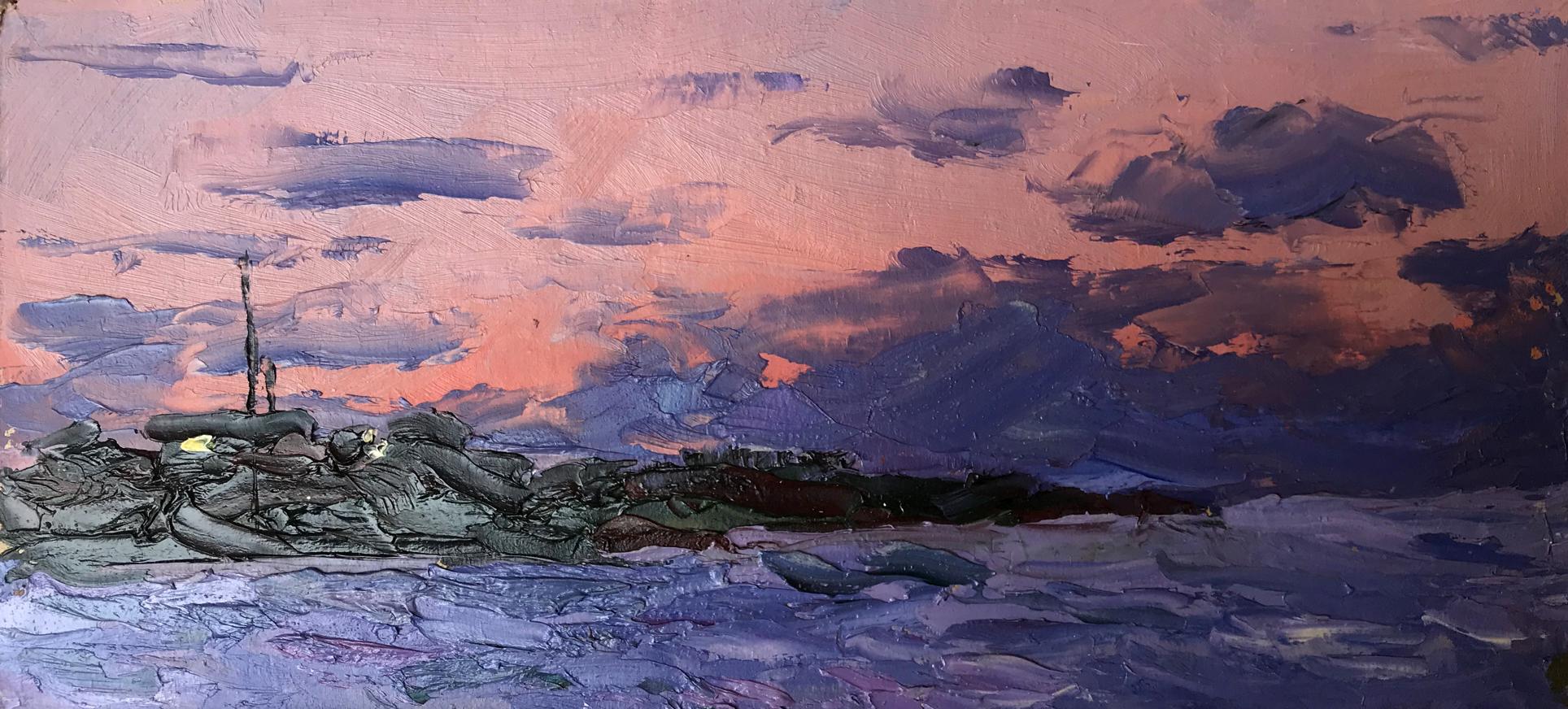 Oil painting Sunset at sea Alexander Nikolaevich Cherednichenko