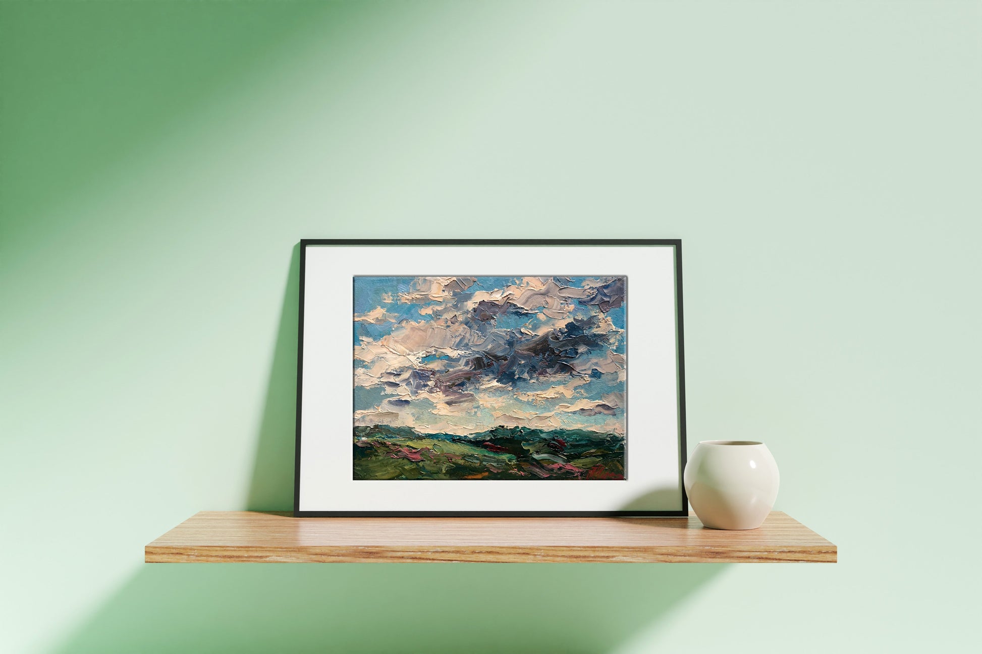 Oil painting Cloudy sky 