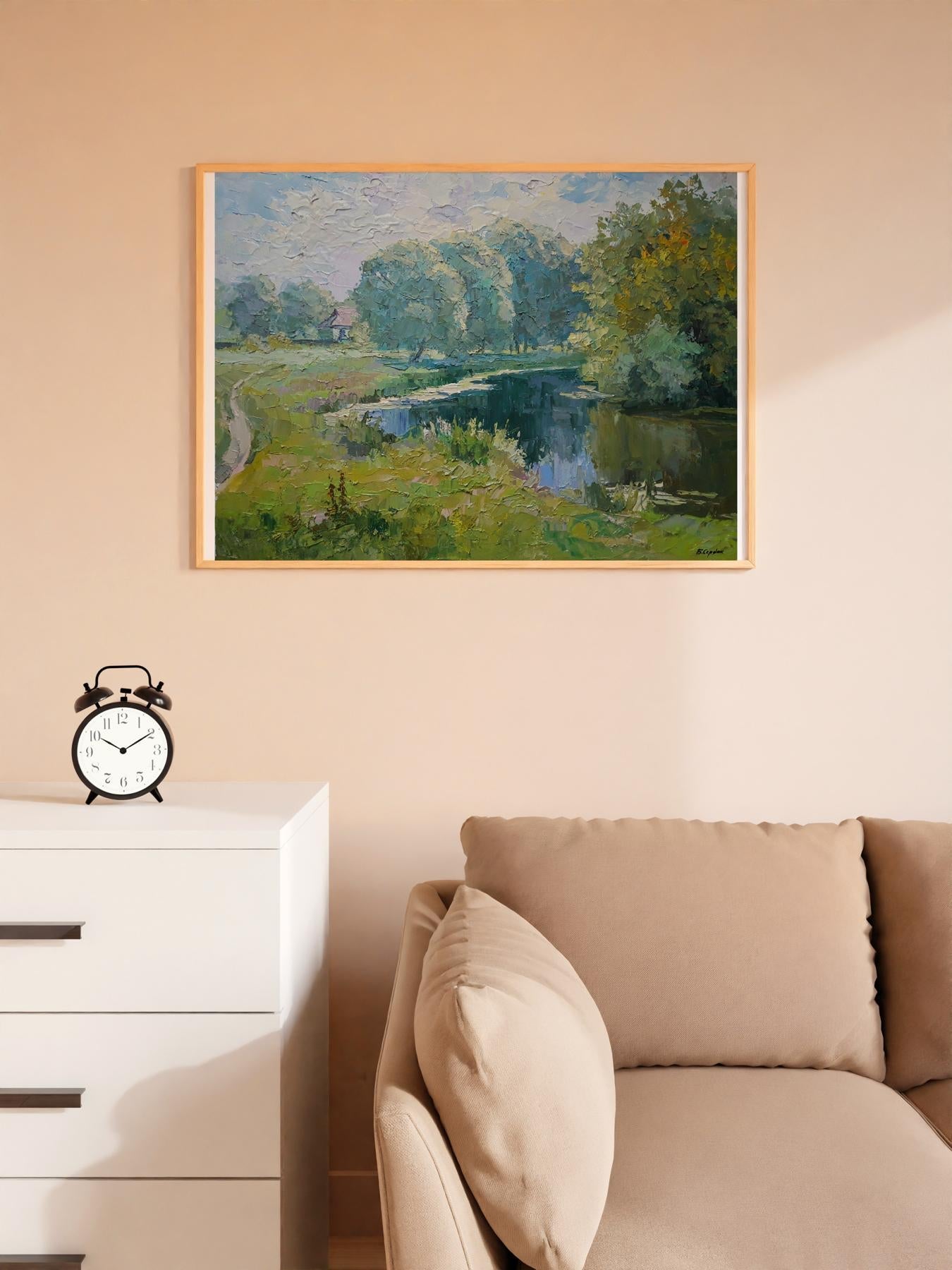 Oil painting Morning on the pond Serdyuk Boris Petrovich