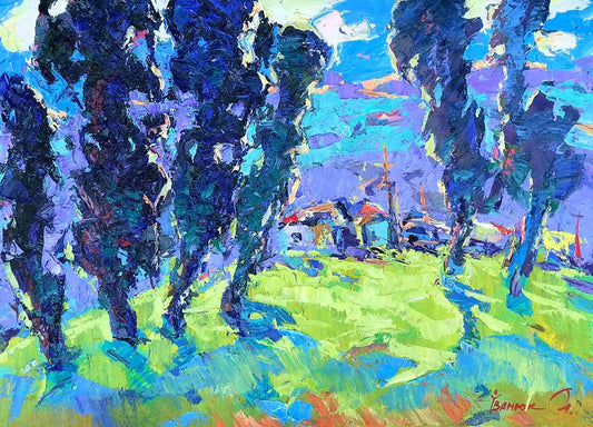 Oil painting On the outskirts of the village Ivanyuk Alex