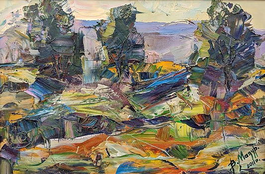 Oil painting The last rays of the sun Vladimir Mazur