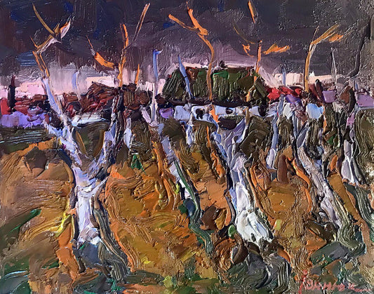 Oil painting Evening night Ivanyuk Oksana