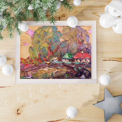 Oil painting Autumn day 