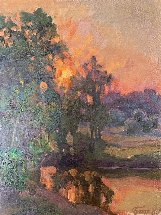 Oil painting Last ray Batrakov Vladimir Grigorievich