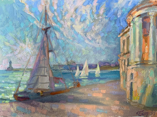 Oil painting White sea Batrakov Vladimir Grigorievich