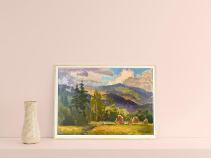 Oil painting In the Carpathians Batrakov Vladimir Grigorievich
