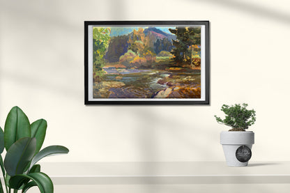 Oil painting Autumn river Batrakov Vladimir Grigorievich