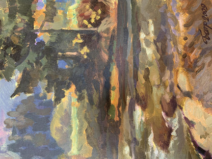 Oil painting Autumn river Batrakov Vladimir Grigorievich