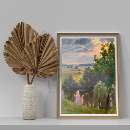 Oil painting by Vladimir Grigorievich Batrakov near Sednev