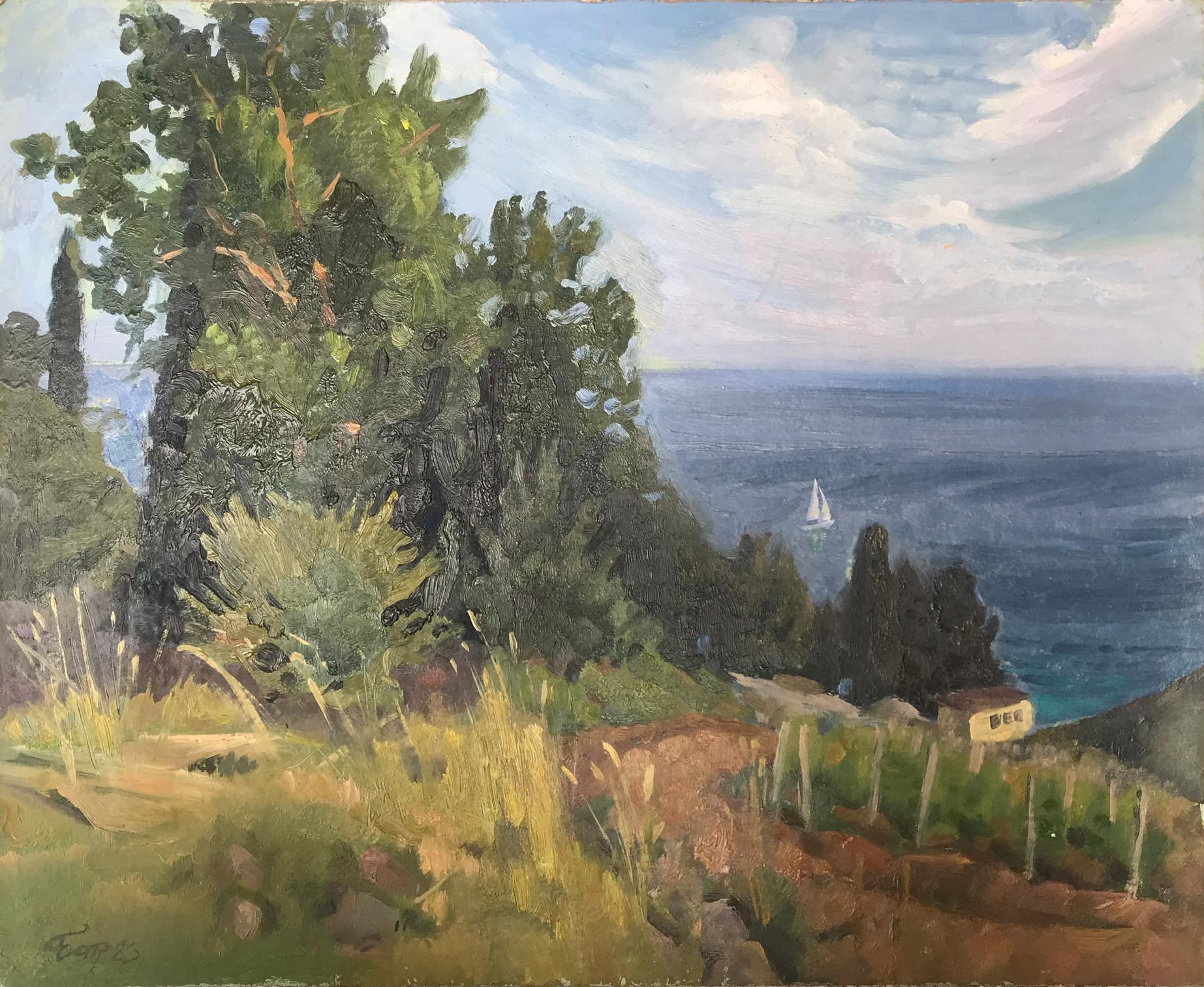Near the Black Sea by Vladimir Grigorievich Batrakov, capturing coastal serenity.