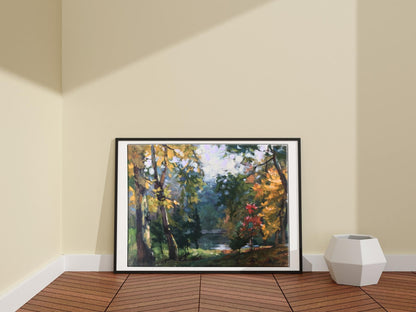 Oil painting In Stryi Park in Lviv Batrakov Vladimir Grigorievich