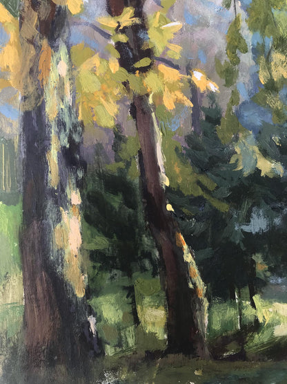 Oil painting In Stryi Park in Lviv Batrakov Vladimir Grigorievich