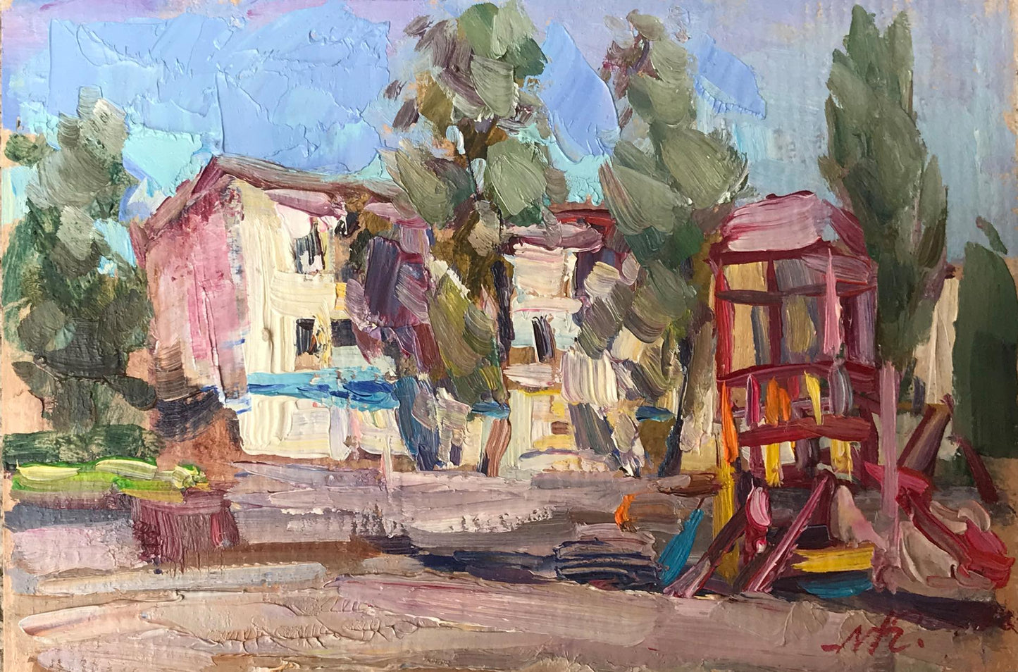 Oil painting Playground Kuzeminsky Nikolay Borisovich