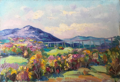 Oil painting Landscapes of Donbass Kuzeminsky Nikolay Borisovich