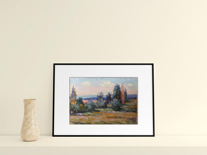Oil painting Kakhovka reservoir Kuzeminsky Nikolay Borisovich
