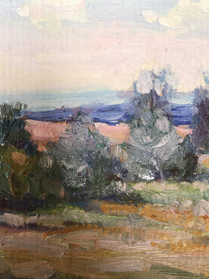 Oil painting Kakhovka reservoir Kuzeminsky Nikolay Borisovich