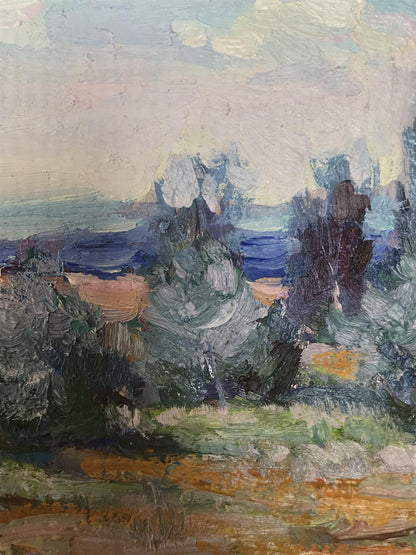Oil painting Kakhovka reservoir Kuzeminsky Nikolay Borisovich