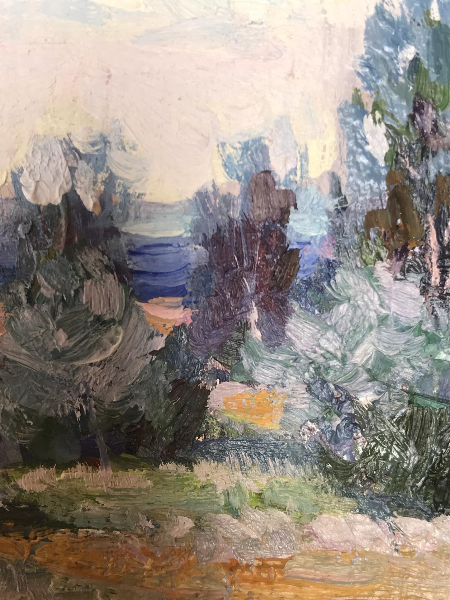 Oil painting Kakhovka reservoir Kuzeminsky Nikolay Borisovich