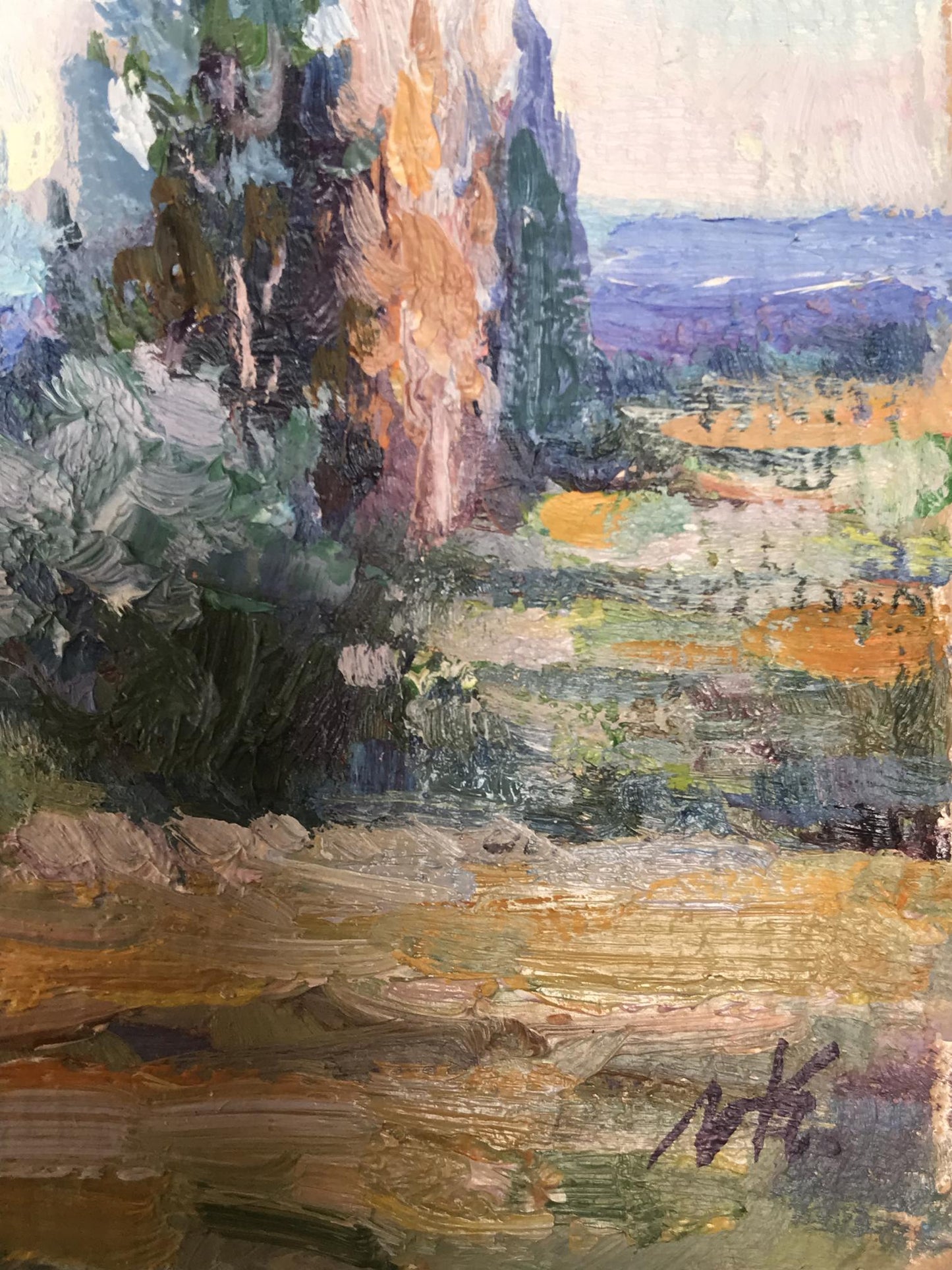Oil painting Kakhovka reservoir Kuzeminsky Nikolay Borisovich
