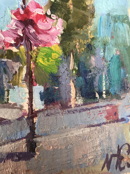 Nikolay Borisovich Kuzeminsky's oil painting highlights the beauty of a city landscape