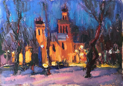 Oil painting Church on Rudnik Kuzeminsky Nikolay Borisovich