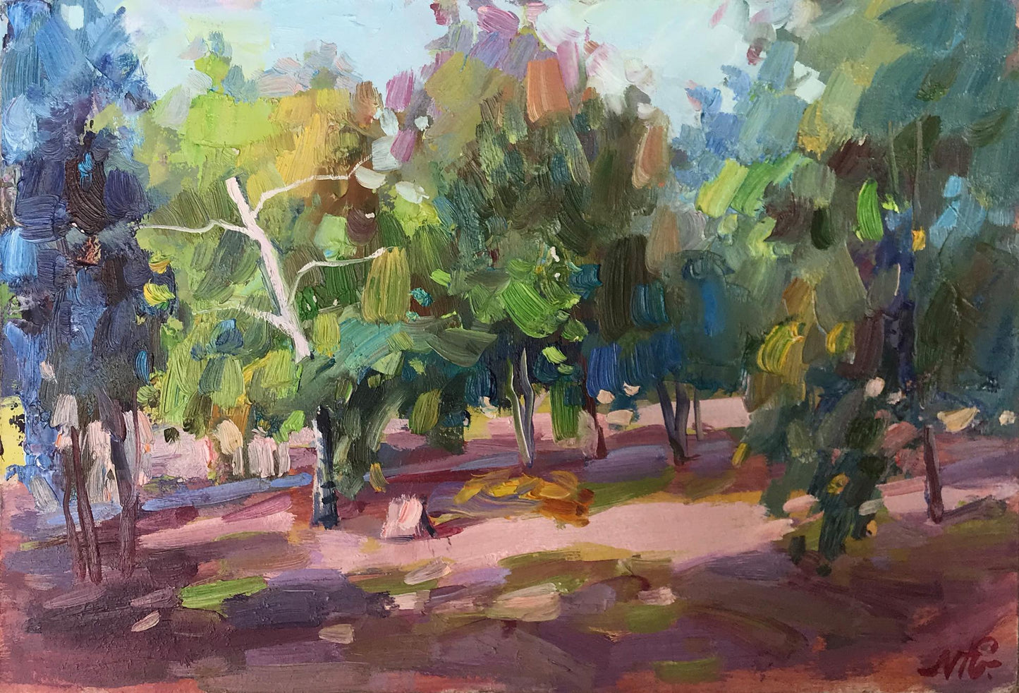 Oil painting Forest park Kuzeminsky Nikolay Borisovich