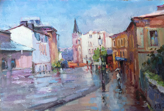 Oil painting Andrew's Descent Kuzeminsky Nikolay Borisovich