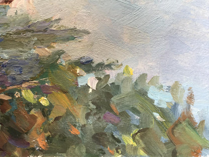 Oil painting Pokrov street central Kuzeminsky Nikolay Borisovich