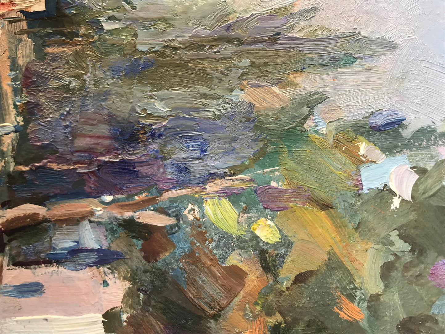 Oil painting Pokrov street central Kuzeminsky Nikolay Borisovich