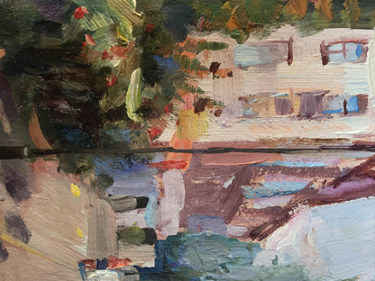 Oil painting Pokrov street central Kuzeminsky Nikolay Borisovich