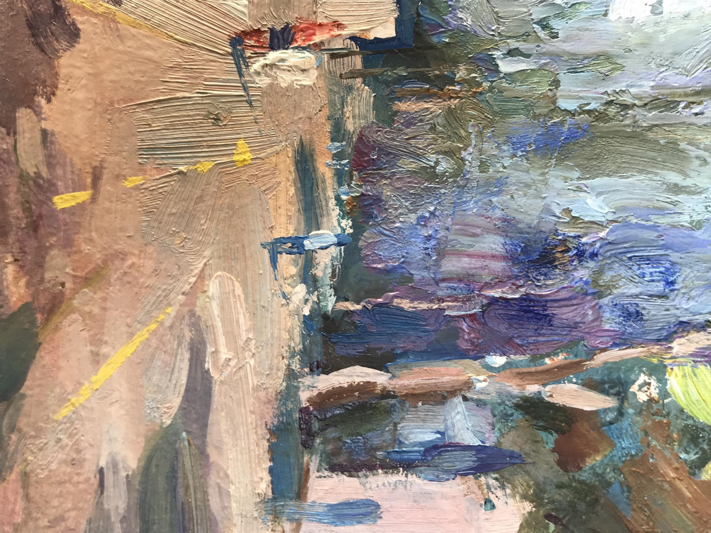 Oil painting Pokrov street central Kuzeminsky Nikolay Borisovich