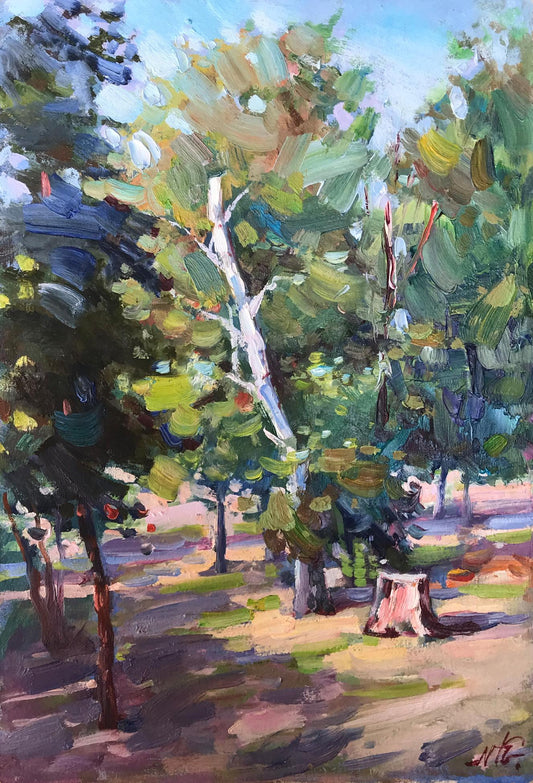 Oil painting Lonely birch Kuzeminsky Nikolay Borisovich