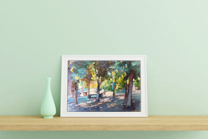 Oil painting Alley and dawn Kuzeminsky Nikolay Borisovich