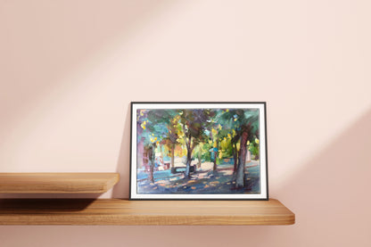 Oil painting Alley and dawn Kuzeminsky Nikolay Borisovich