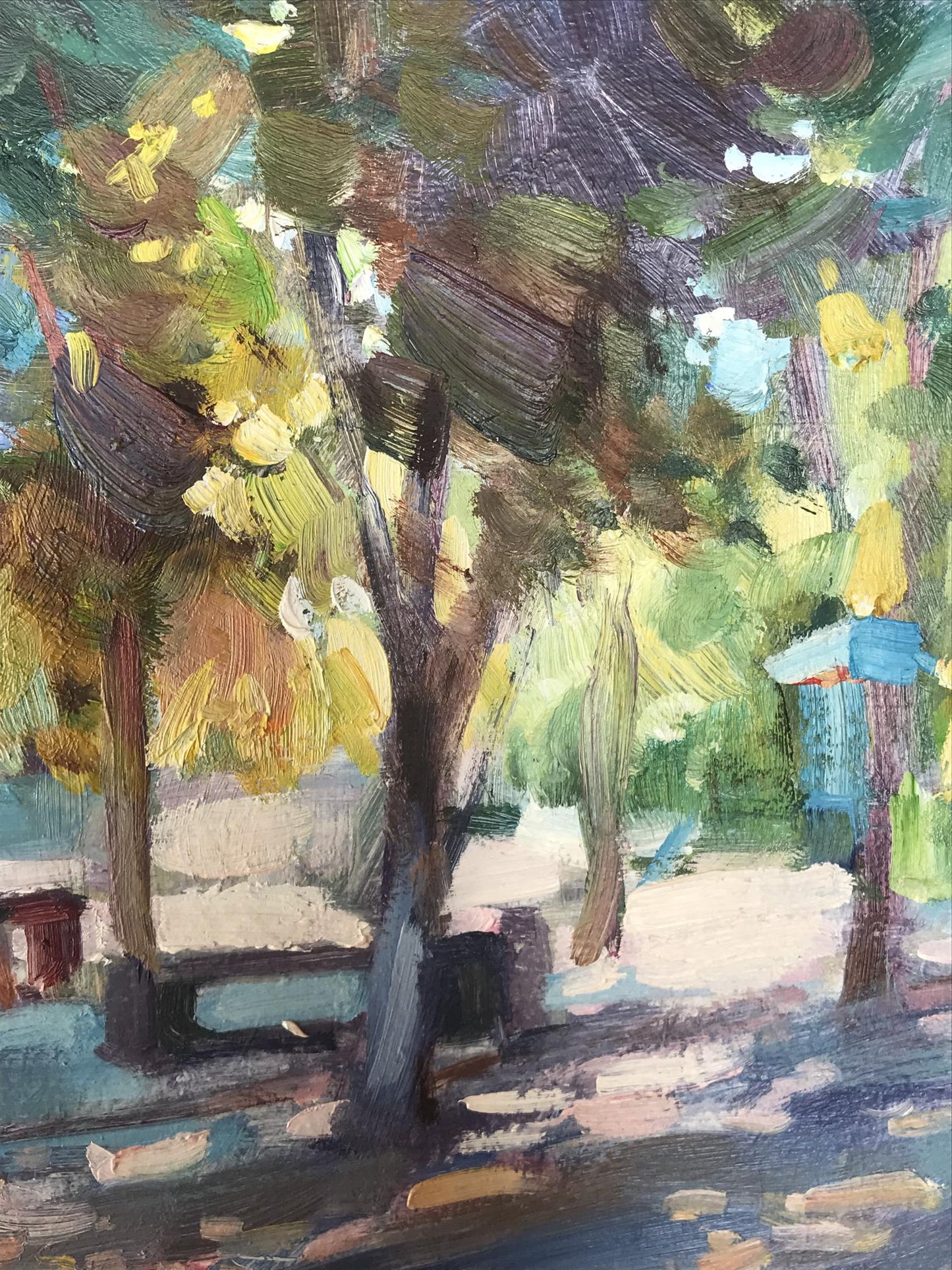 Oil painting Alley and dawn Kuzeminsky Nikolay Borisovich