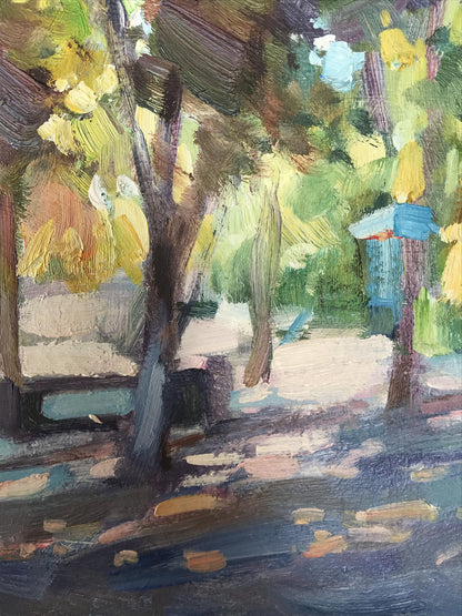 Oil painting Alley and dawn Kuzeminsky Nikolay Borisovich