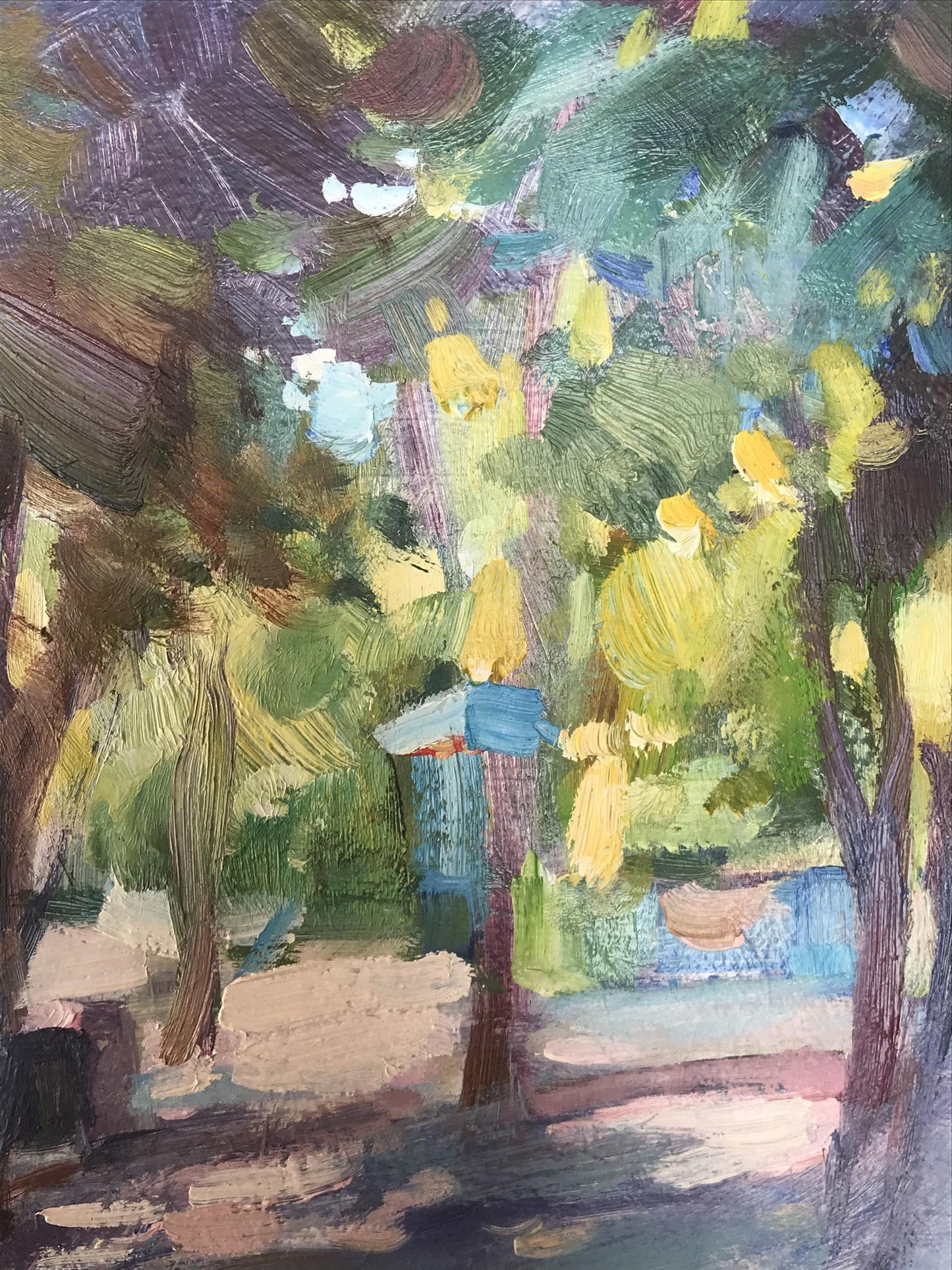 Oil painting Alley and dawn Kuzeminsky Nikolay Borisovich