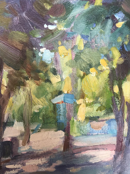 Oil painting Alley and dawn Kuzeminsky Nikolay Borisovich