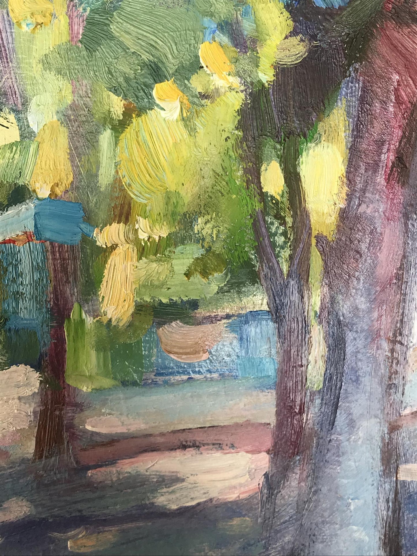 Oil painting Alley and dawn Kuzeminsky Nikolay Borisovich