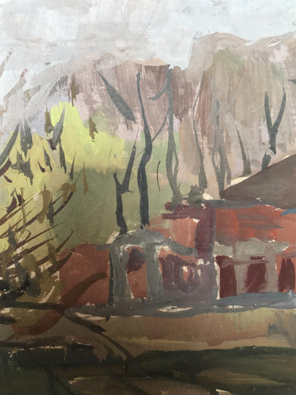 Oil painting By the river Unknown artist