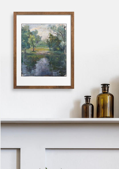 Oil painting Rest in the forest Unknown artist