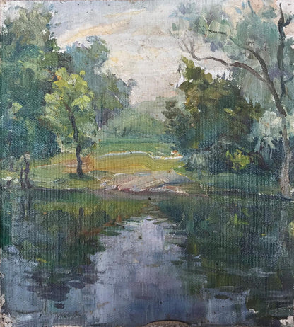 Oil painting Rest in the forest Unknown artist