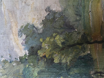 Oil painting Rest in the forest Unknown artist