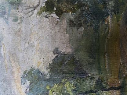 Oil painting Rest in the forest Unknown artist