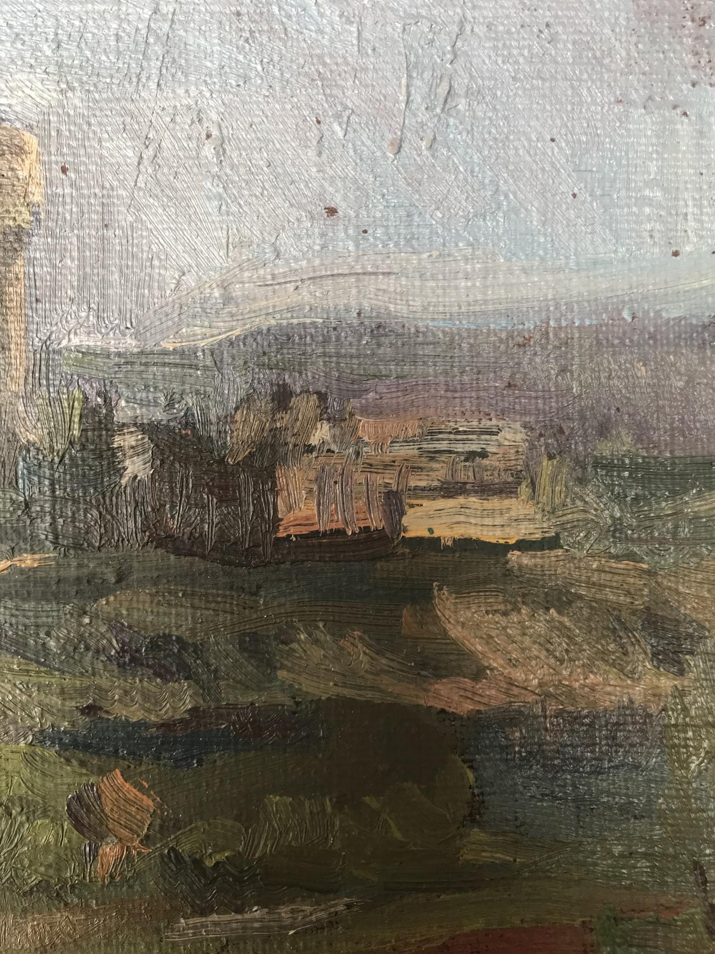 Cityscape by an Unknown Artist, an oil masterpiece illustrating the diversity of city architecture.